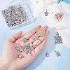 SUNNYCLUE 56pcs 7 style Tibetan Style Alloy Turtle/Tortoise Links Connectors & Pendants TIBEP-SC0001-99-3