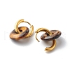 Handmade Natural & Synthetic Gemstone Dangle Hoop Earrings EJEW-JE04577-6