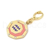 304 Stainless Steel Enamel Pendant Decoration STAS-S168-01G-11-2