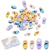 SUNNYCLUE 40Pcs 4 Styles Opaque Resin Cabochons FIND-SC0003-73-1