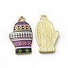 Winter Theme Alloy Printed Pendants PALLOY-D581-01-2