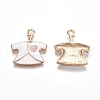 Light Gold Plated Alloy Enamel Pendants PALLOY-TAC0011-12-2
