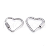 Non-Tarnish 304 Stainless Steel Screw Carabiner Lock Charms STAS-K192-03P-2