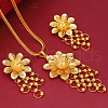 Flower Alloy Pendant Necklace & Stud Earring Sets FS-WG70EA9-01-2