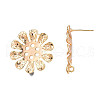 Brass Stud Earring Findings KK-N232-333LG-3