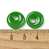 Natural Malaysia Jade Donut/Pi Disc Charms X-G-G142-02J-3