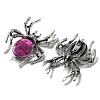 Dual-use Items Alloy Pave Dyed Shell Spider Brooch JEWB-C026-04C-AS-2