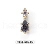 Chinese lute Shape Brass Micro Pave Clear Cubic Zirconia Nail Gems Set MRMJ-T015-40G-05-2
