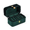 Mini Rectangle Velvet Ring Storage Boxes with Snap Buttons CON-Z009-02-3