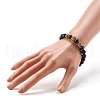 Oil Diffuser Yoga Natural Tourmaline & Natural Lava Rock Beads Stretch Bracelet for Girl Women BJEW-JB06800-5