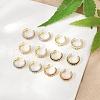 C-Shaped Brass Micro Pave Cubic Zirconia Cuff Earrings EJEW-M082-01G-1