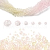 6 Styles Gradient Color Transparent Painted Glass Beads Strands DGLA-YW0001-28Y-1