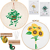 Gorgecraft 2 Sets 2 Styles DIY Embroidery Kits DIY-GF0009-97A-1