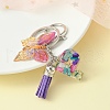 Resin Letter & Acrylic Butterfly Charms Keychain KEYC-YW00001-16-1