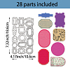 Geometric Carbon Steel Cutting Dies Stencils DIY-WH0309-1648-2
