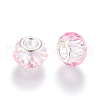Handmade Glass European Beads X-GPDL25Y-74-2