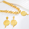 Elegant Fashion Round Brass Necklace & Earrings Sets for Women BK2694-2