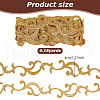 3.8M Ethnic Style Iron on/Sew on Embroidery Flower Polyester Lace Trim Ribbon OCOR-WH0070-121A-2