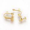 Brass Screw Clip-on Earring Findings KK-R071-04G-2