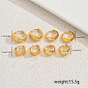 4 Pairs Classic Brass Hoop Earrings WV5565-5