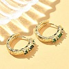 Brass Micro Pave Cubic Zirconia Hoop Earrings EJEW-A132-18G-3