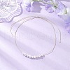 Adjustable Shell Pearl Round Beaded Braided Necklaces NJEW-JN05328-1