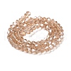 Transparent Electroplate Glass Beads Strands EGLA-A039-T6mm-B12-2