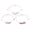 3Pcs 3 Styles Gemstone Braided Bead Bracelets BJEW-JB11146-08-4