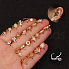 Brass Micro Pave Clear Cubic Zirconia Hoop Cartilage Earrings WG1D474-10-1
