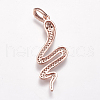 Brass Micro Pave Cubic Zirconia Pendants ZIRC-K074-26-03-3