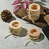 Wood Candle Holder DJEW-CJC0002-02-5