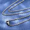 Tarnish Resistant 304 Stainless Steel Cable Chains Necklace Making X-STAS-P045-01P-1
