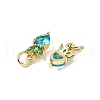 Brass Micro Pave Cubic Zirconia Charms ZIRC-H119-06G-03-2