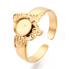 Butterfly 304 Stainless Steel Cuff Ring Components STAS-T066-16G-1