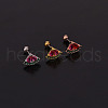 Watermelon Brass Micro Pave Cubic Zirconia Cartilage Earrings for Women WG9FBC0-22-1
