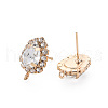 Brass Stud Earring Findings KK-Q253-009-2