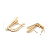 V-shaped Rack Plating Brass Hoop Earring Findings with Latch Back Closure KK-D083-04G-2