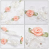 Gorgecraft 3 Yards Embroidery Flower Polyester Lace Trim OCOR-GF0002-54-6