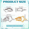   2Pcs 2 Colors 925 Sterling Silver Fold Over Clasps STER-PH0001-99-2