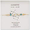 Natural Gemstone Constellation Beaded Bracelets NR2952-9-1