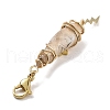 Wire Wrapped Nuggets Electroplated Natural Quartz Crystal Pendant Decorations HJEW-JM03127-09-4