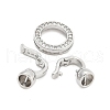 Brass Micro Pave Clear Cubic Zirconia Fold Over Clasps KK-U059-34P-2