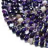 Natural Banded Agate Beads Strands G-P573-A12-01-3