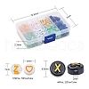 414Pcs 8 Style Heart & Flat Round Opaque/Transparent Acrylic Beads MACR-YW0001-46-3
