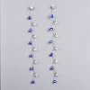 Handmade Evil Eye Lampwork Beads Dangle Earrings EJEW-JE03315-1