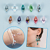 AHADERMAKER 150Pcs 10 Colors Electroplate Glass Faceted Teardrop Beads EGLA-GA0001-25-4