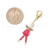 Angel Glass Pearl & Seed Beads Pendants Decorations HJEW-MZ00273-3