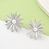 304 Stainless Steel ABS Imitation Pearl Stud Earrings EJEW-Z098-20P-3