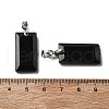 Natural Obsidian Faceted Pendants G-U031-04P-02-3