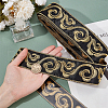 4.5M Iron on/Sew on Polyester Auspicious Cloud Embroidery Ribbon OCOR-WH0078-177A-3